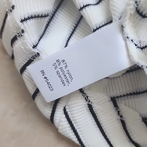 Derek Lam Black and Cream Striped Top - Picture 8 of 10